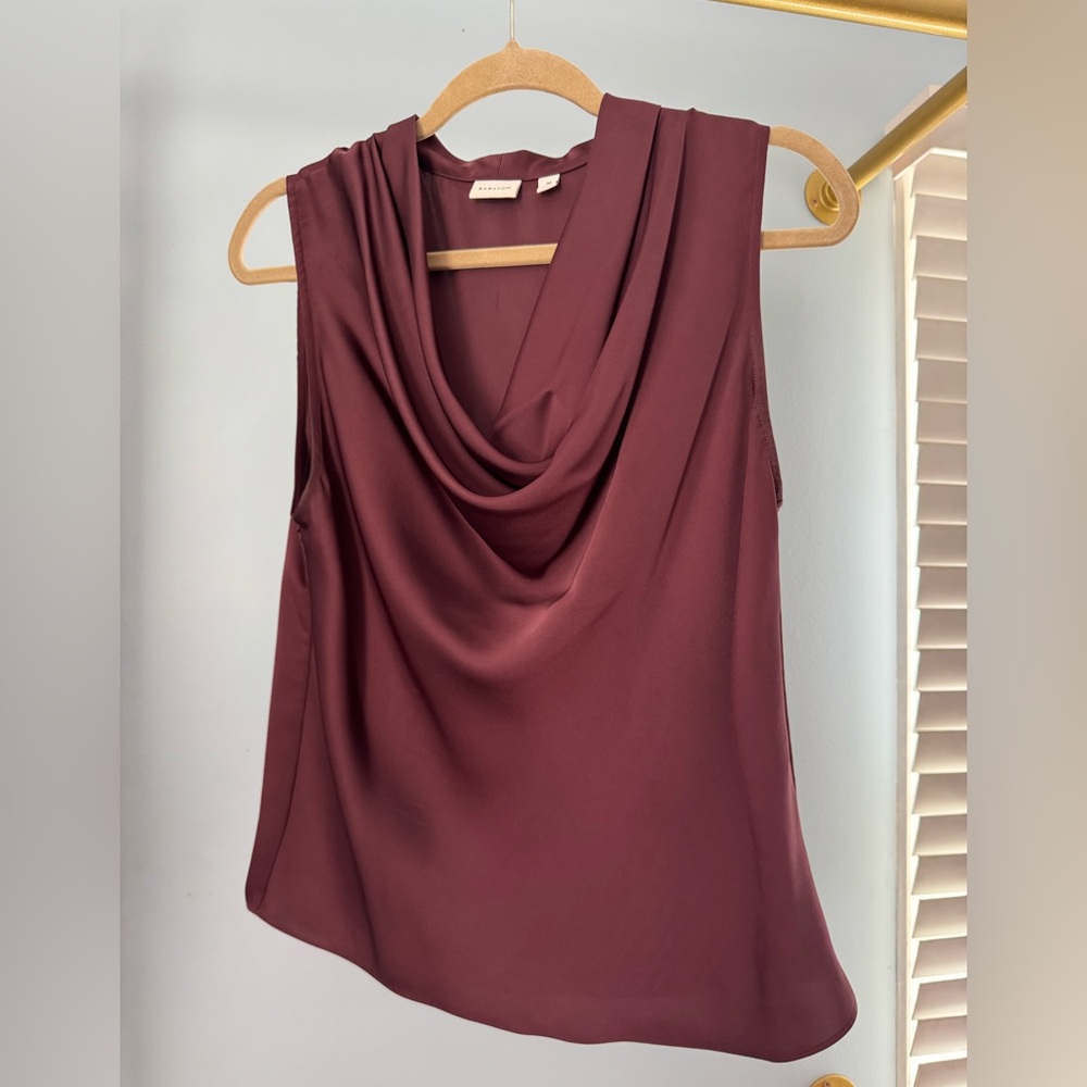 Elegant Aritzia Babaton Burgundy Sleeveless Top